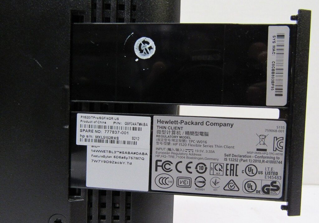 HP t520 Flexible Thin Client AMD GX-212JC SOC Radeon R2E 8GB SSD 4GB RAM G9F04AT - Image 5