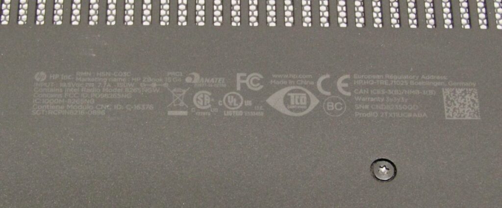 OEM Base Bottom Enclosure Cover Panel 848227-001 for HP ZBook 15 G3 G4 Laptop - Image 2