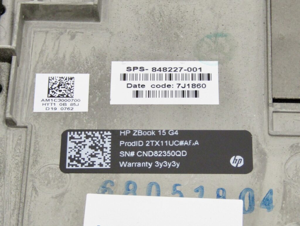OEM Base Bottom Enclosure Cover Panel 848227-001 for HP ZBook 15 G3 G4 Laptop - Image 4