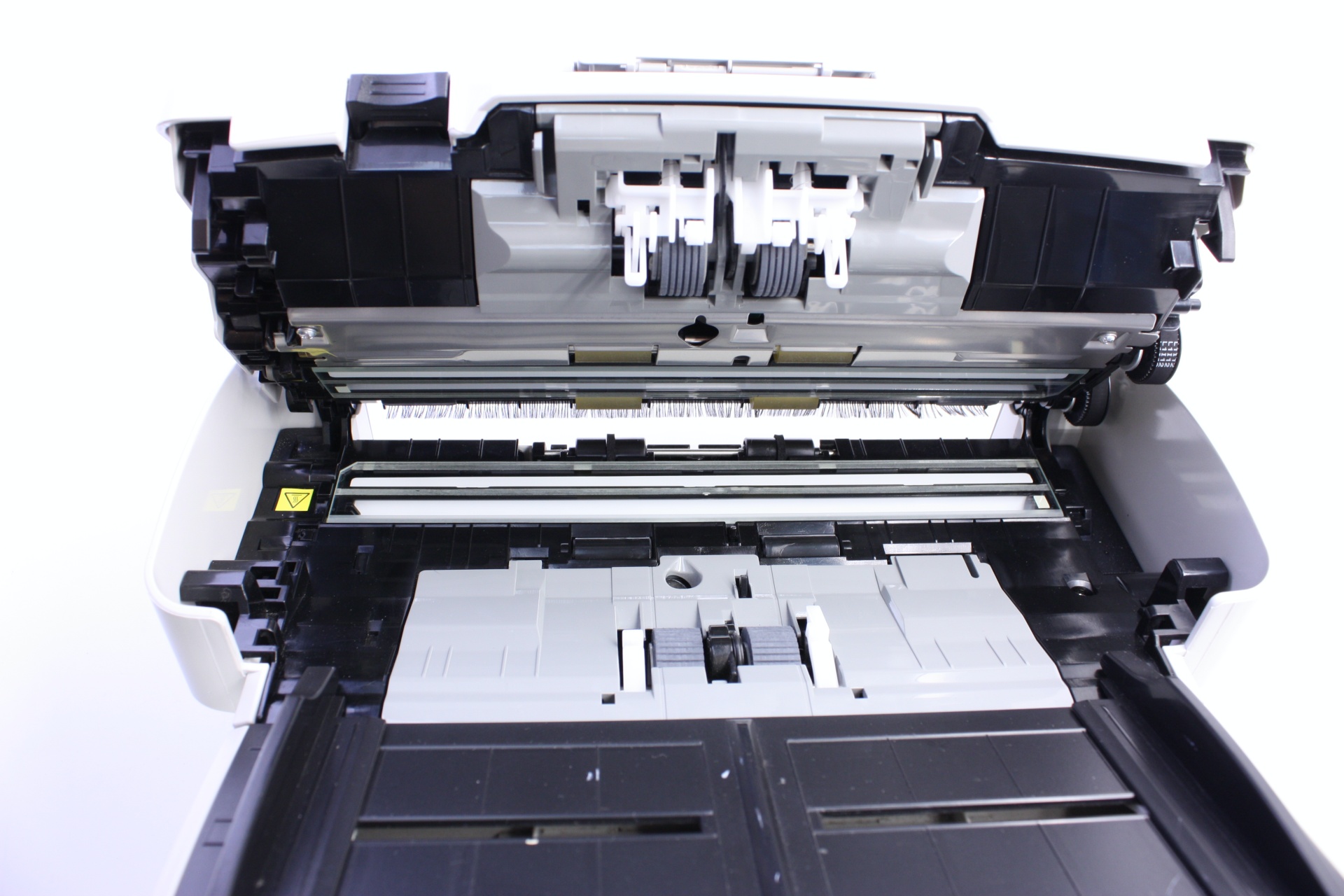 thumbnail interactive-video image 1 of Fujitsu Fi-6130Z Sheetfed Image Scanner - PA03630-B055 - Duplex 600 DPI With AC Adapter, USB Cable & Feed Tray - Used Good Working 1 of 2