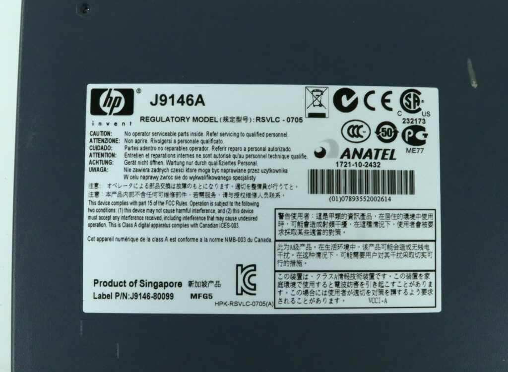HP ProCurve 2910al-24G-PoE+ 24-Port Gigabit Network Switch J9146A - Image 7