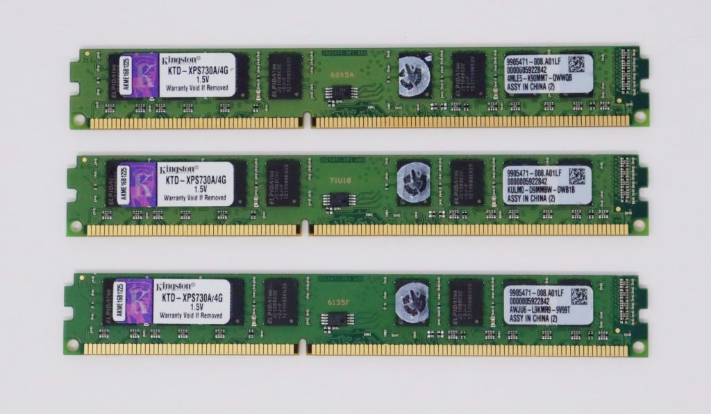 Kingston 12GB(3x4GB) KTD-XPS730A/4G PC3-8500 DDR3 Low Profile Desktop Memory