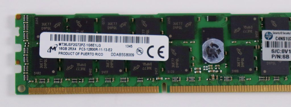 Micron 16GB PC3-12800R MT36JSF2G72PZ-1G6E1 ECC 1600MHz DDR3 Server Memory - Image 2