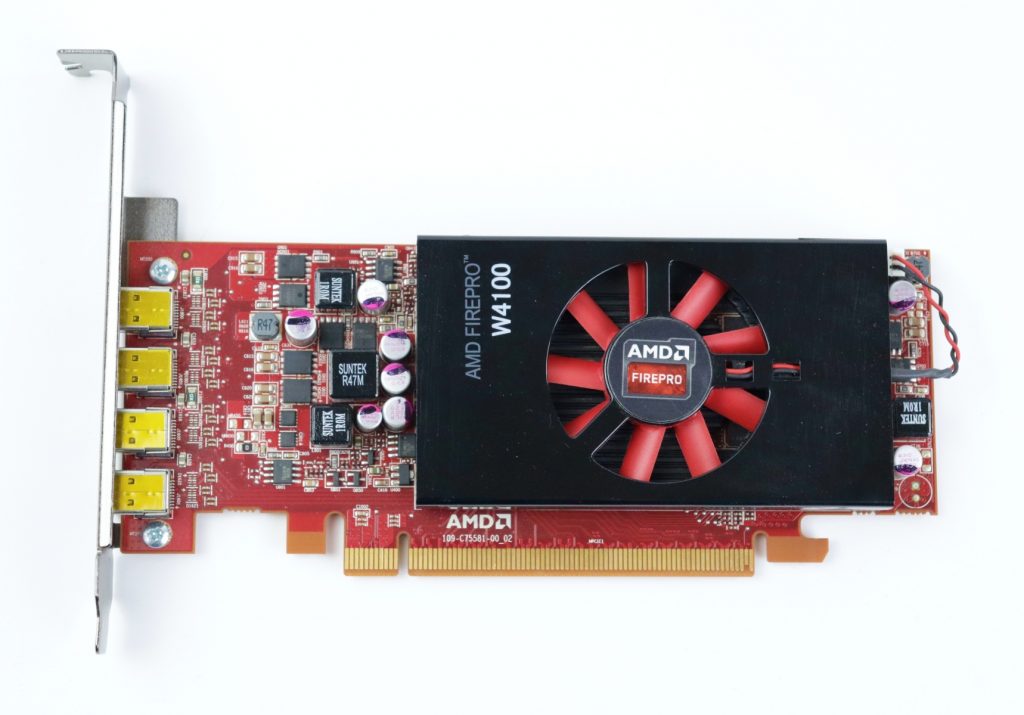 AMD FirePro W4100 2GB GDDR5 Quad mini-DisplayPort Graphics Card