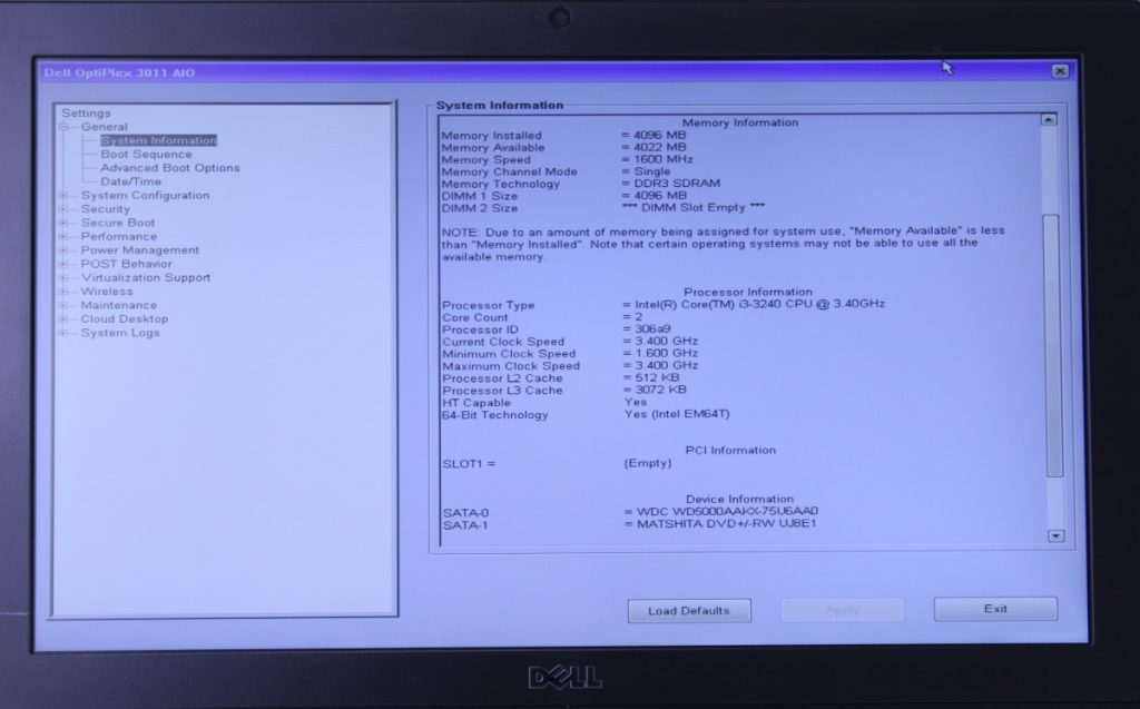 Dell Optiplex 3011 20" AiO Core i3-3240 3.4GHz 4GB RAM 500GB HDD - Image 7