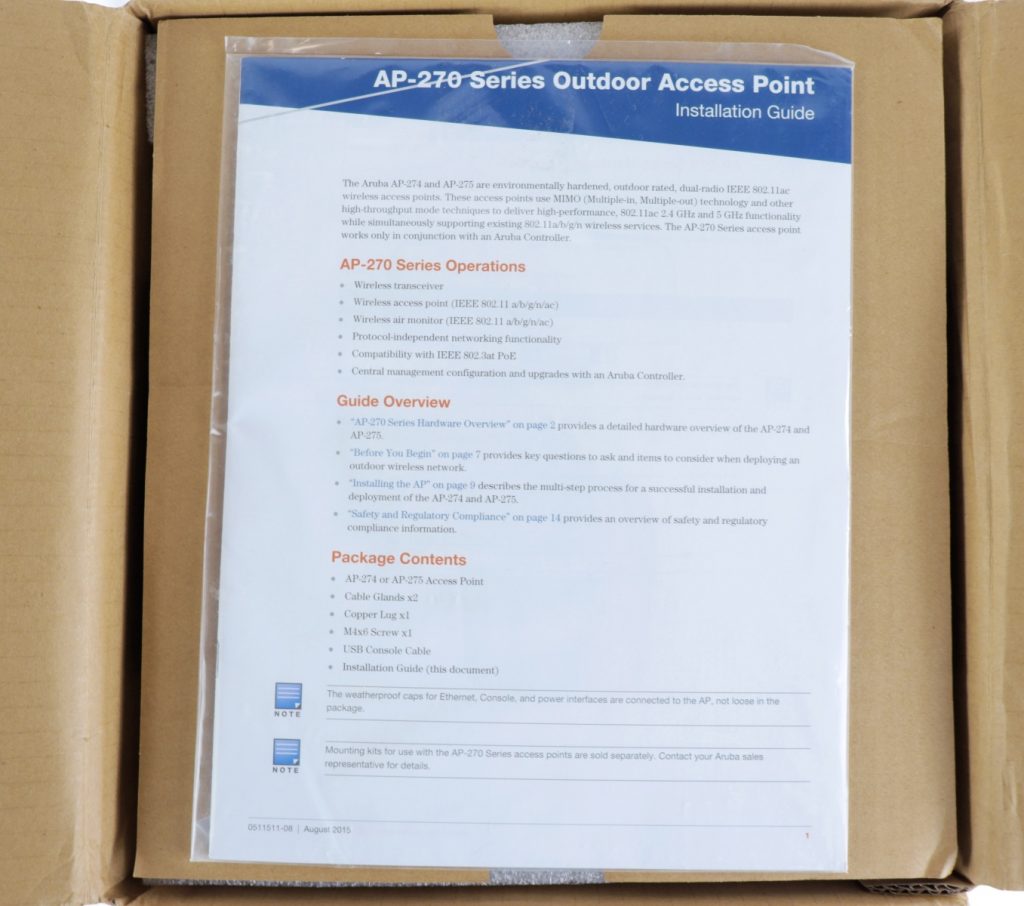 New Open Box Aruba APEX0100 AP-275 Outdoor AP Dual 3x3 802.11ac JW178A - Image 3
