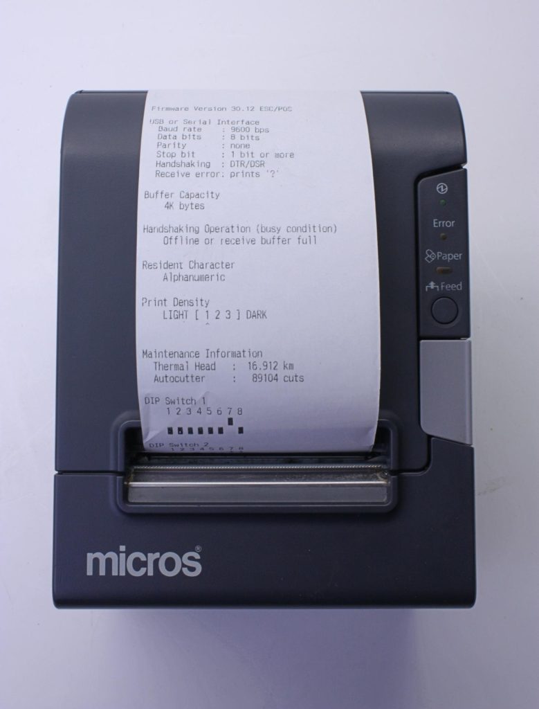 Epson Micros TM-T88V M244A PoS Parallel Thermal Receipt Printer w/ Adapter Tested - Image 3