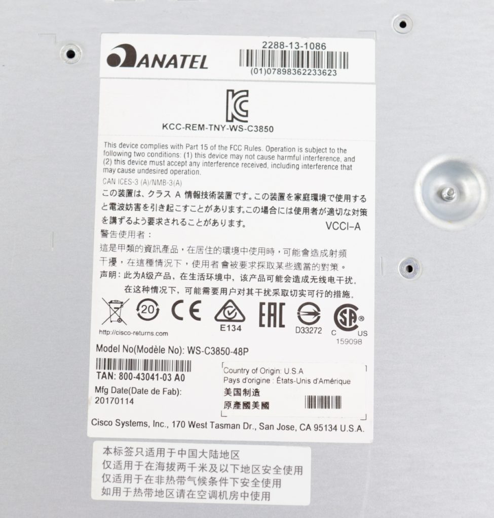 Cisco Catalyst 3850 48 PoE+ WS-C3850-48F-S Gigabit Network Switch - Image 11