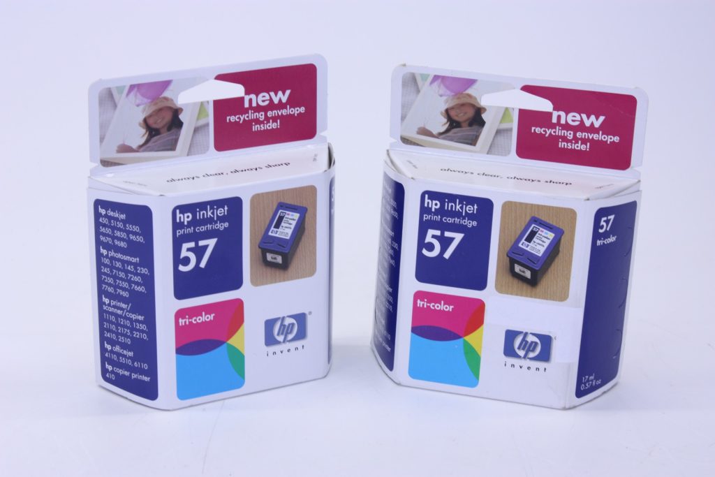 Pack 2 Genuine NEW HP 57 C6657AN TriColor Ink Cartridges 450 5150 100 7150 1110