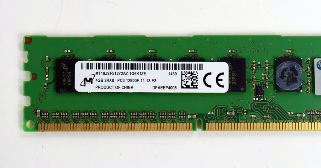 Micron 16GB (4x4GB) PC3-12800E 1600MHz DDR3 ECC Memory MT18JSF51272AZ-1G6K1 - Image 2