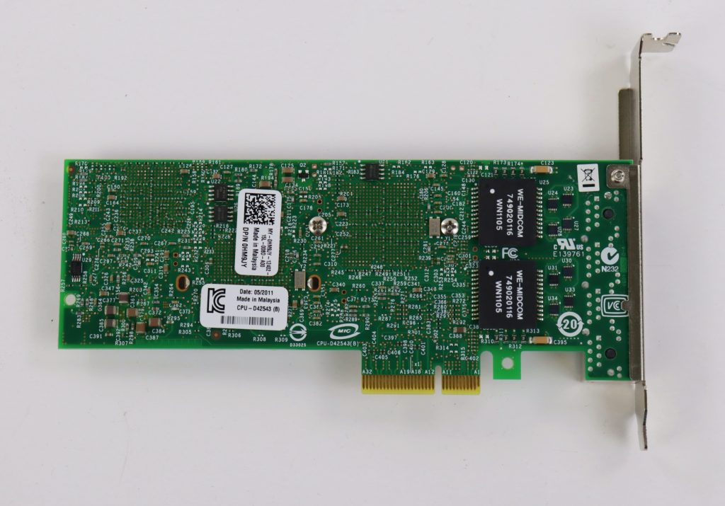 Dell Intel Pro 1000ET Quad-Port 1GB PCIe Ethernet Network Full Height Card HM9JY - Image 2