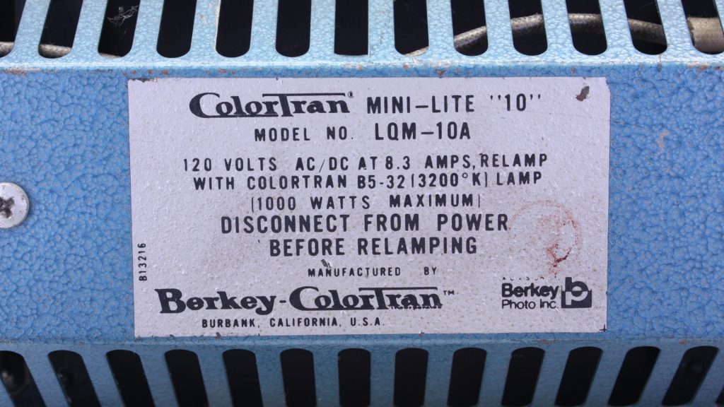 Berkey Colortran Mini-Lite 10" LQM-10A 1000W - Image 5
