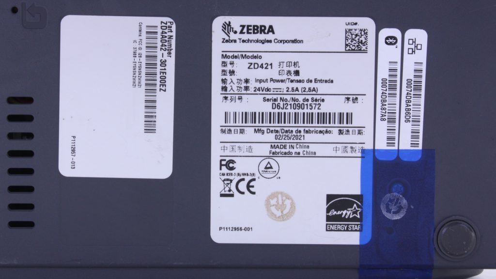 Zebra ZD421 Monochrome Thermal Label Printer Tested + Power Adapter - Image 9