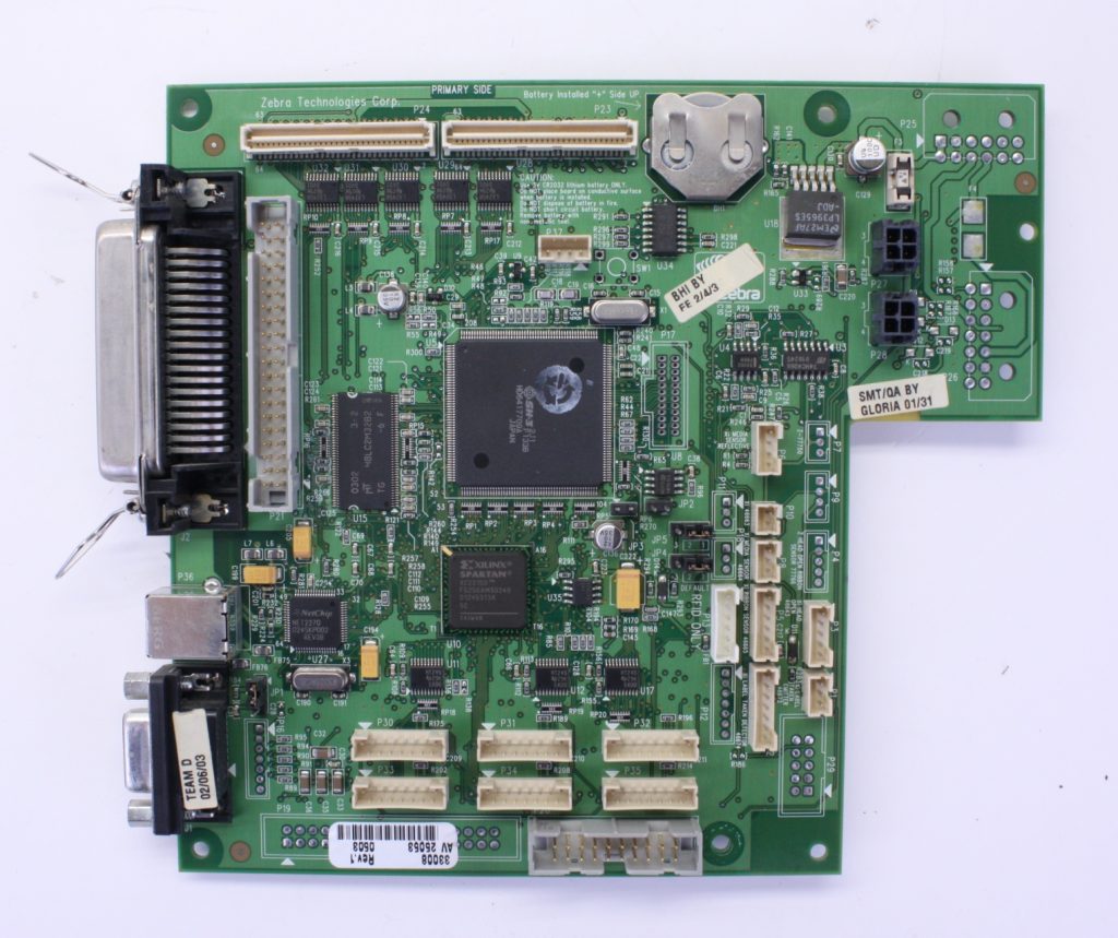 Genuine Zebra Label Printer 140Xi III Main Logic Board OEM 33012 REV 3