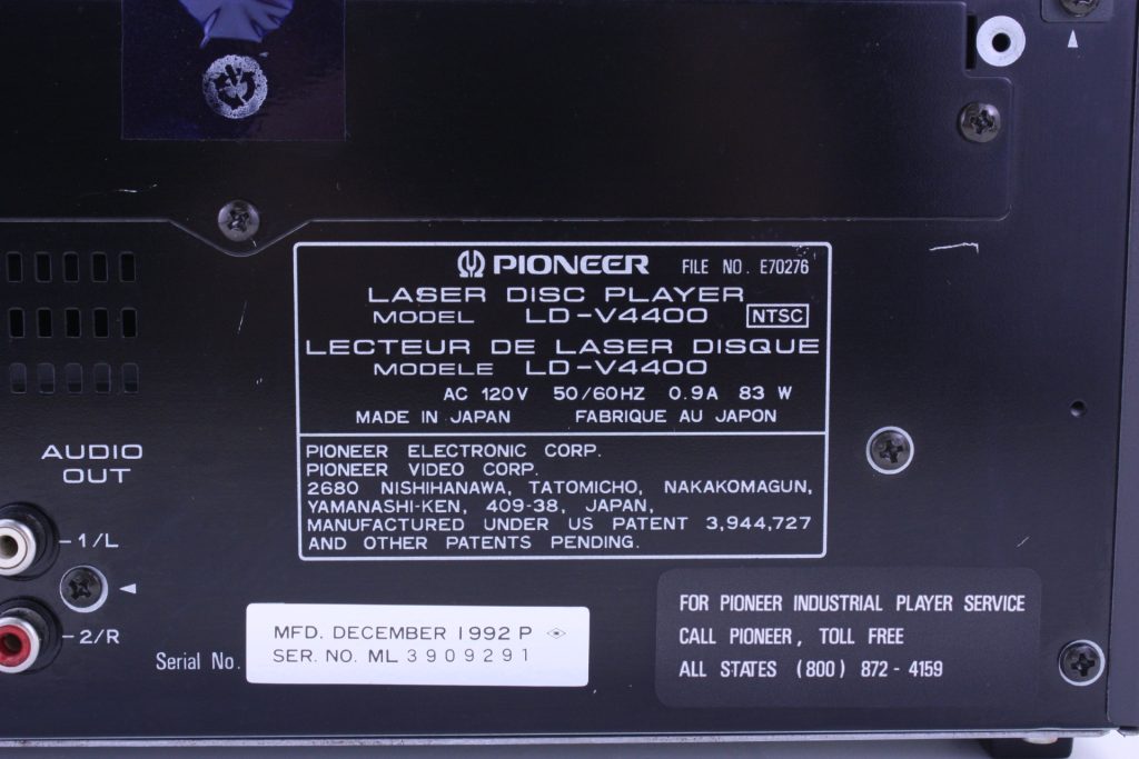 Vintage Pioneer LD-V4400 LaserDisc Player No Remote Tested - Image 3