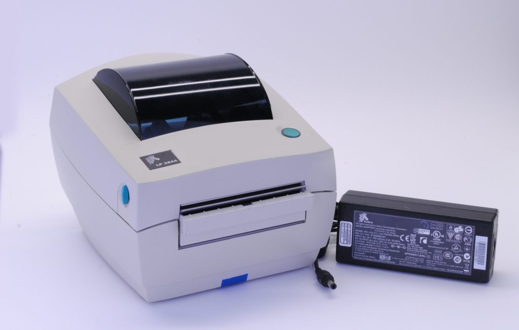 Zebra LP 2844 Direct Thermal Label Printer Tested + Adapter