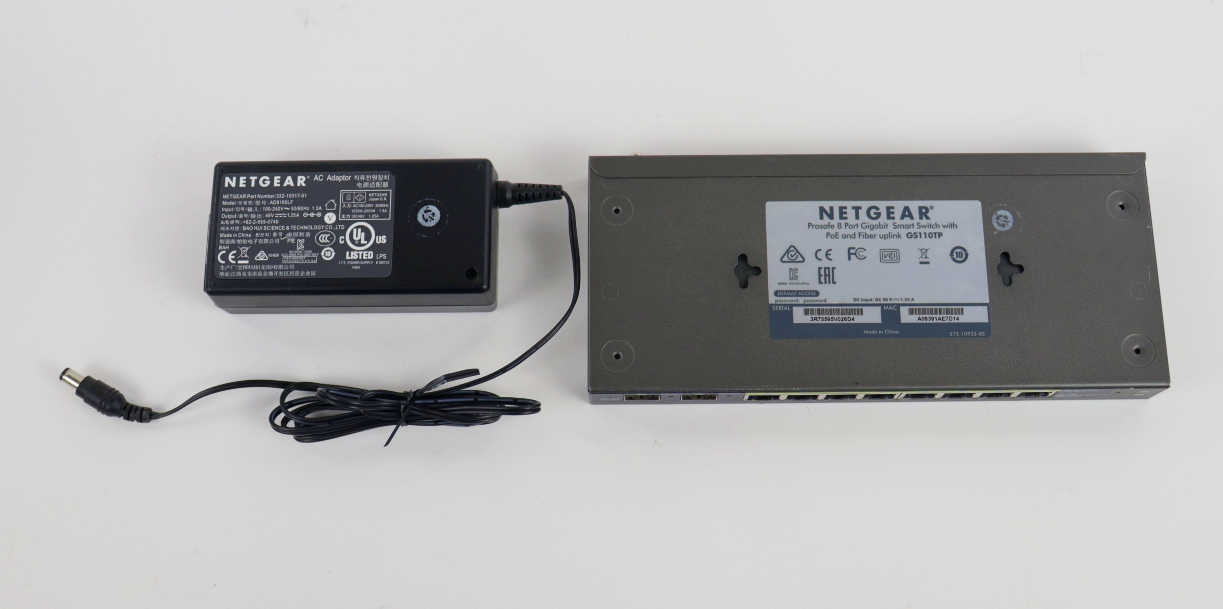 Netgear ProSafe GS110TP 8-Port Gigabit Ethernet Switch with 