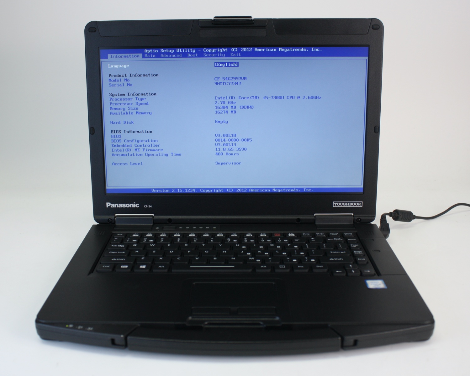 Panasonic ToughBook Laptop CF-54 i5-7300U 2.70GHz 16GB RAM + 