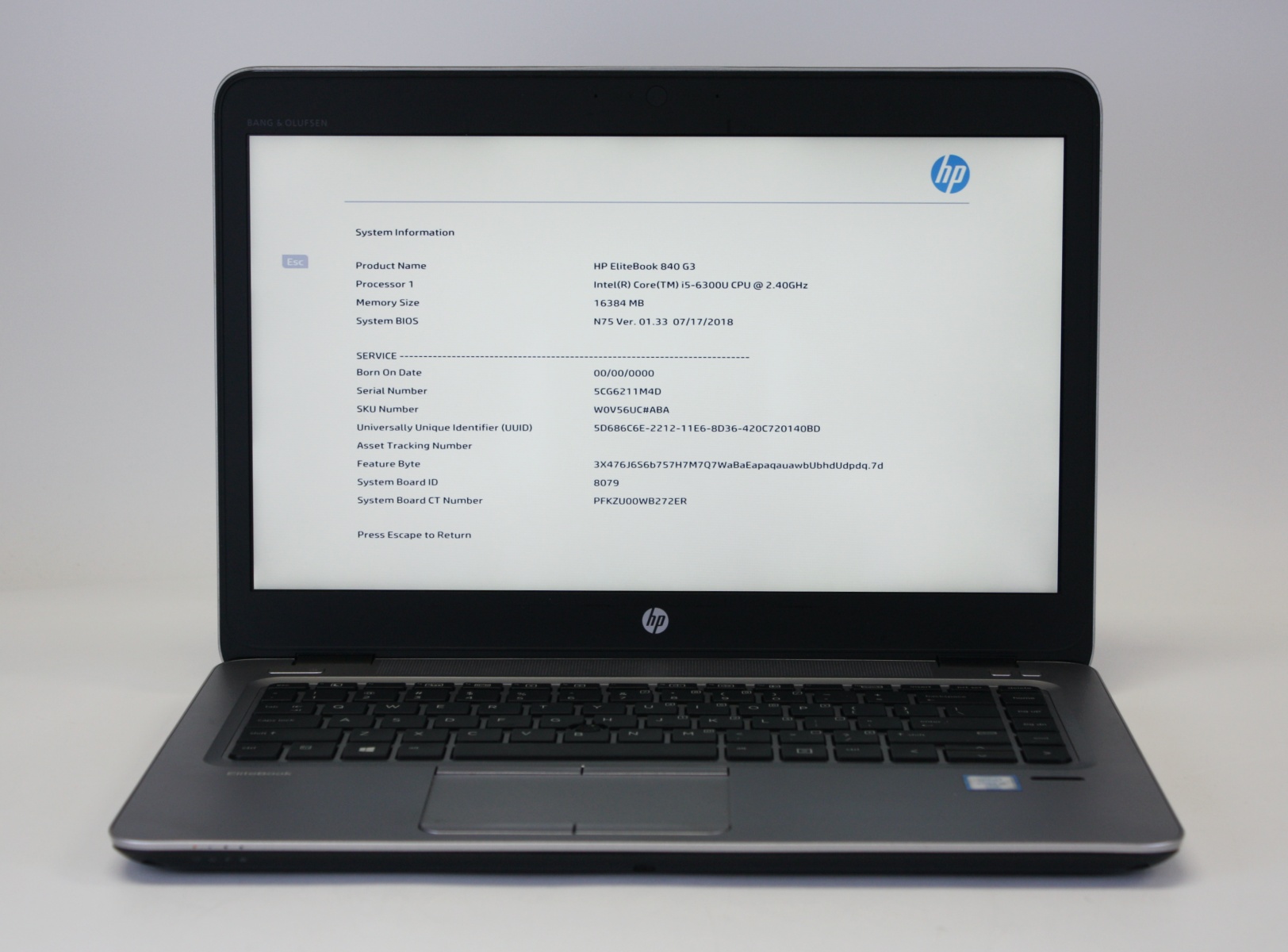 I33 HP EliteBook 840 G3 Core i5 6300U メモり8GB HP EliteBook 840