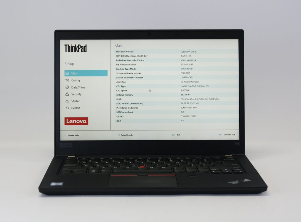 Lenovo ThinkPad T490 Touchscreen Laptop 14" i5-8365U 1.60GHz 16GB RAM