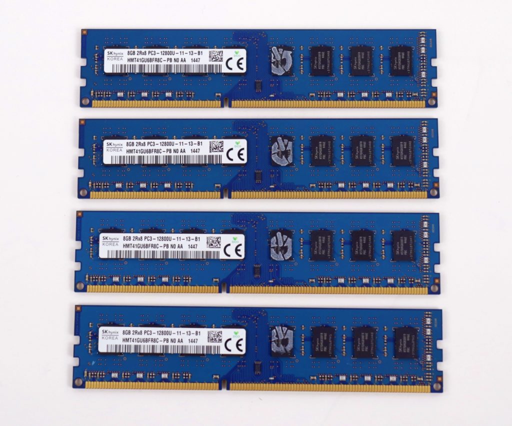 Hynix 32GB(4x8GB) PC3-12800U 1600MHz DDR3 SDRAM Desktop Memory HMT41GU6BFR8C-PB