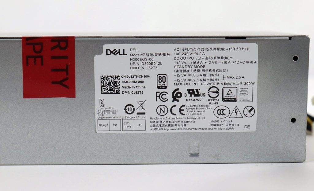 Dell H300EGS-00 J82T5 300W Power Supply - Image 2