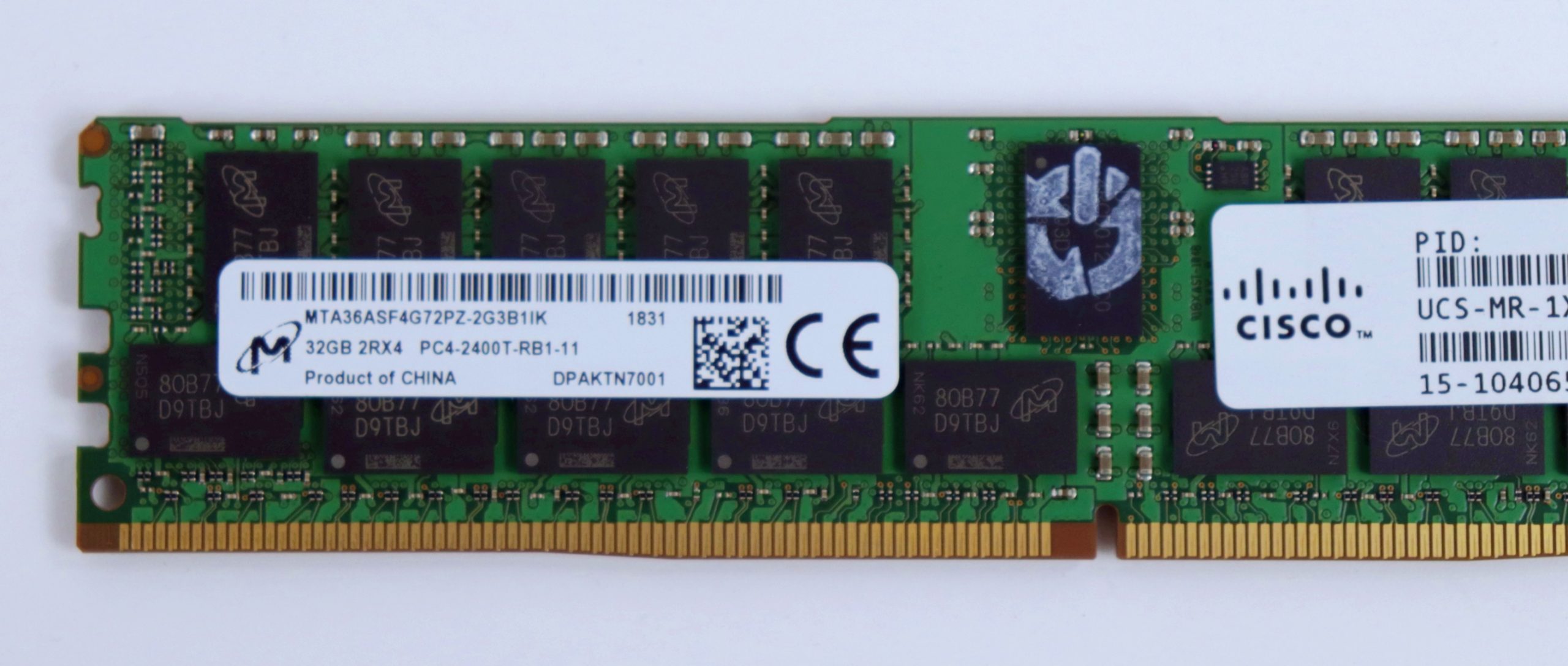 Micron 32GB MTA36ASF4G72PZ-2G3B1 PC4-2400T DDR4 ECC REG Server 