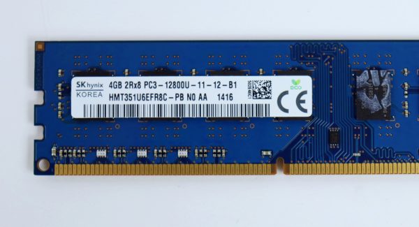 Barrette Mémoire RAM 4 Go DDR3 Hynix - PC3-12800 1600 MHz - Pour PC De Bureau