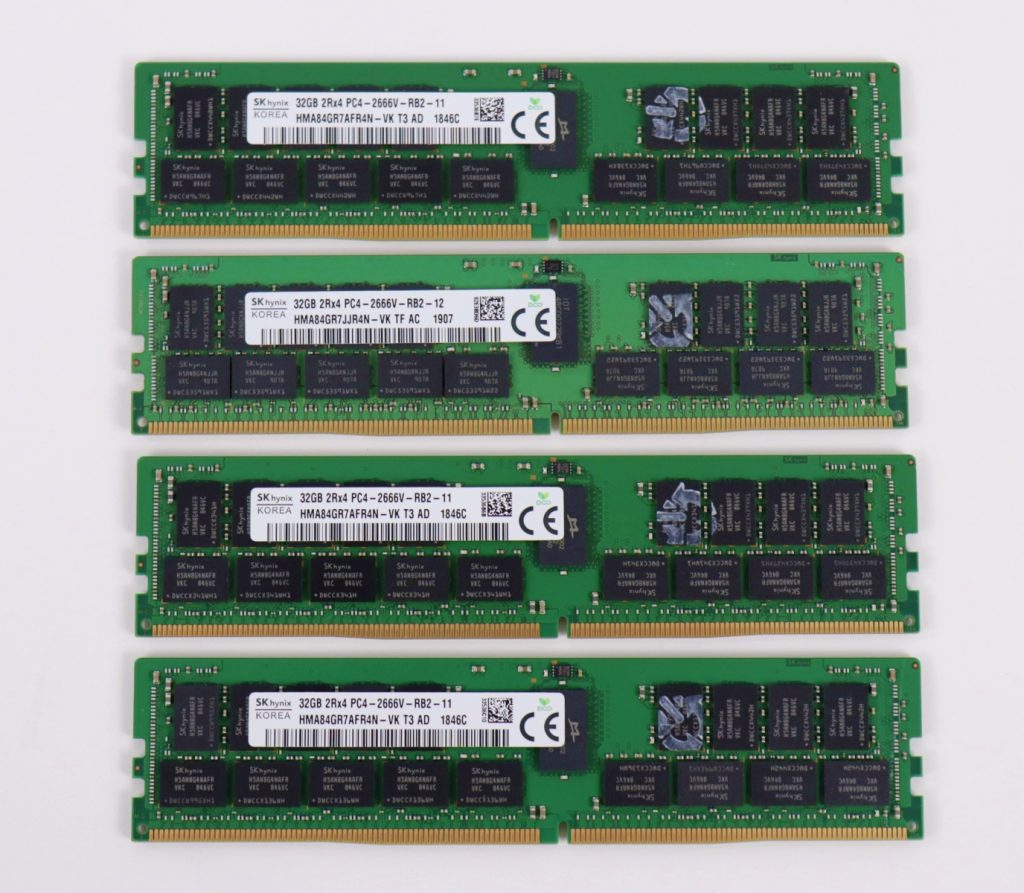 Hynix 128GB(4x32GB) PC4-2666V HMA84GR7AFR4N-VK ECC Reg Server Memory