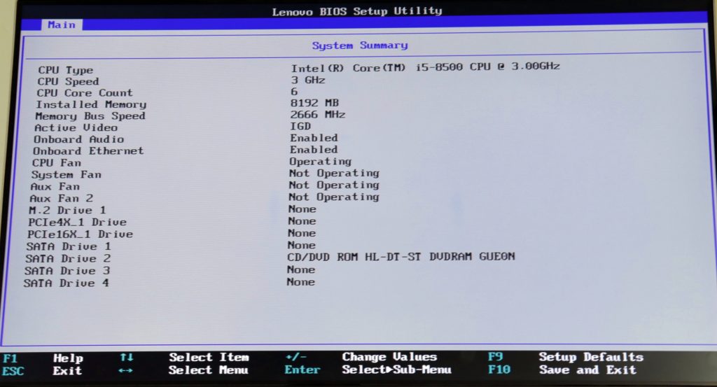 Lenovo ThinkCentre M920s I5-8500 3.00GHz 8GB RAM NO SSD Desktop