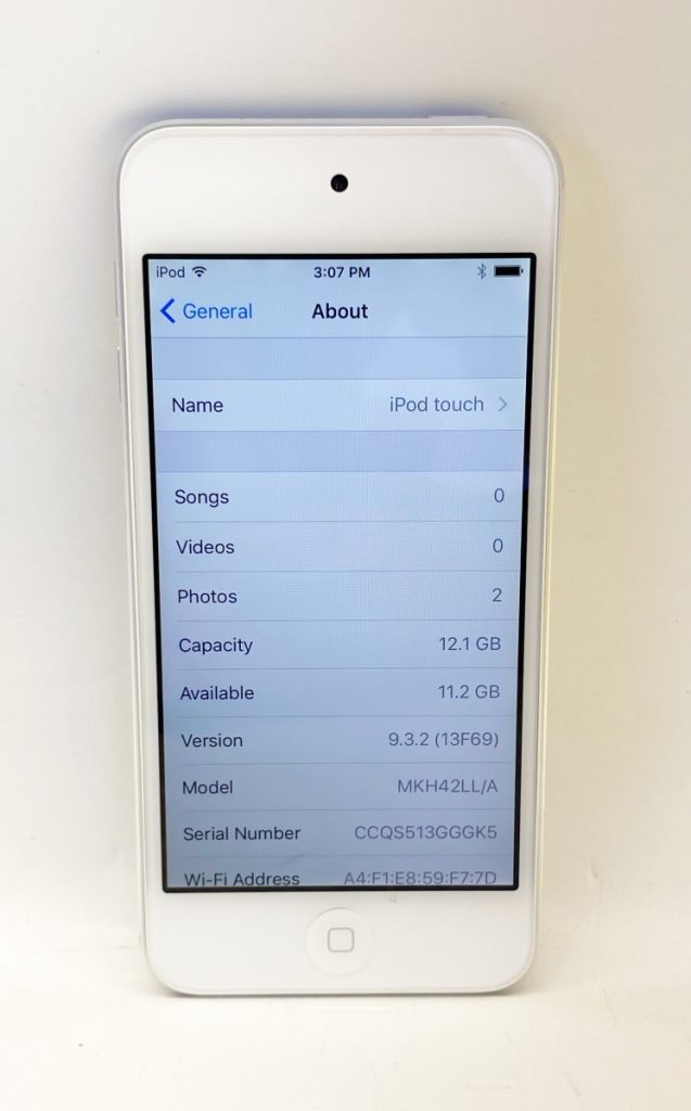 Apple iPod Touch 16GB 6th Generation Silver A1574 MKH42LL/A