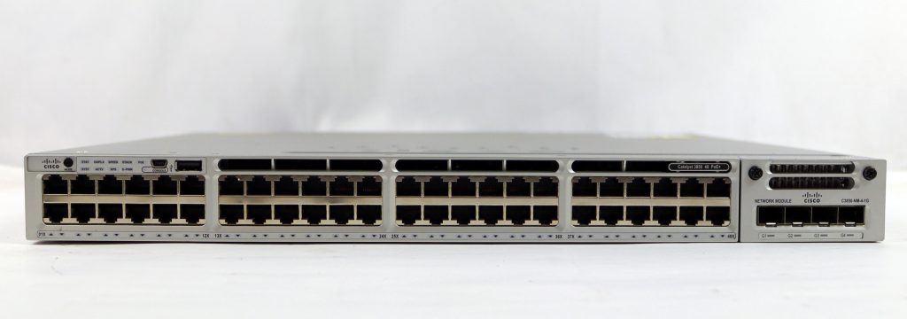 Cisco Catalyst 3850 48 PoE+ Gigabit Network Switch WS-C3850-48F-L w/ Dual Power Supplies