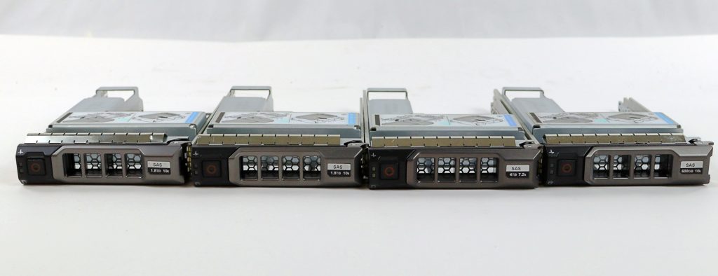Lot 4 Dell 3.5" KG1CH HDD Tray Caddy with 2.5" 9W8C4 Adapter