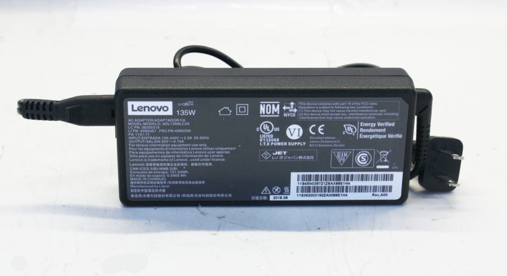 Lot of 2 Genuine Lenovo AC Adapter 135W 20V 6.75A with Power Cables - Image 2