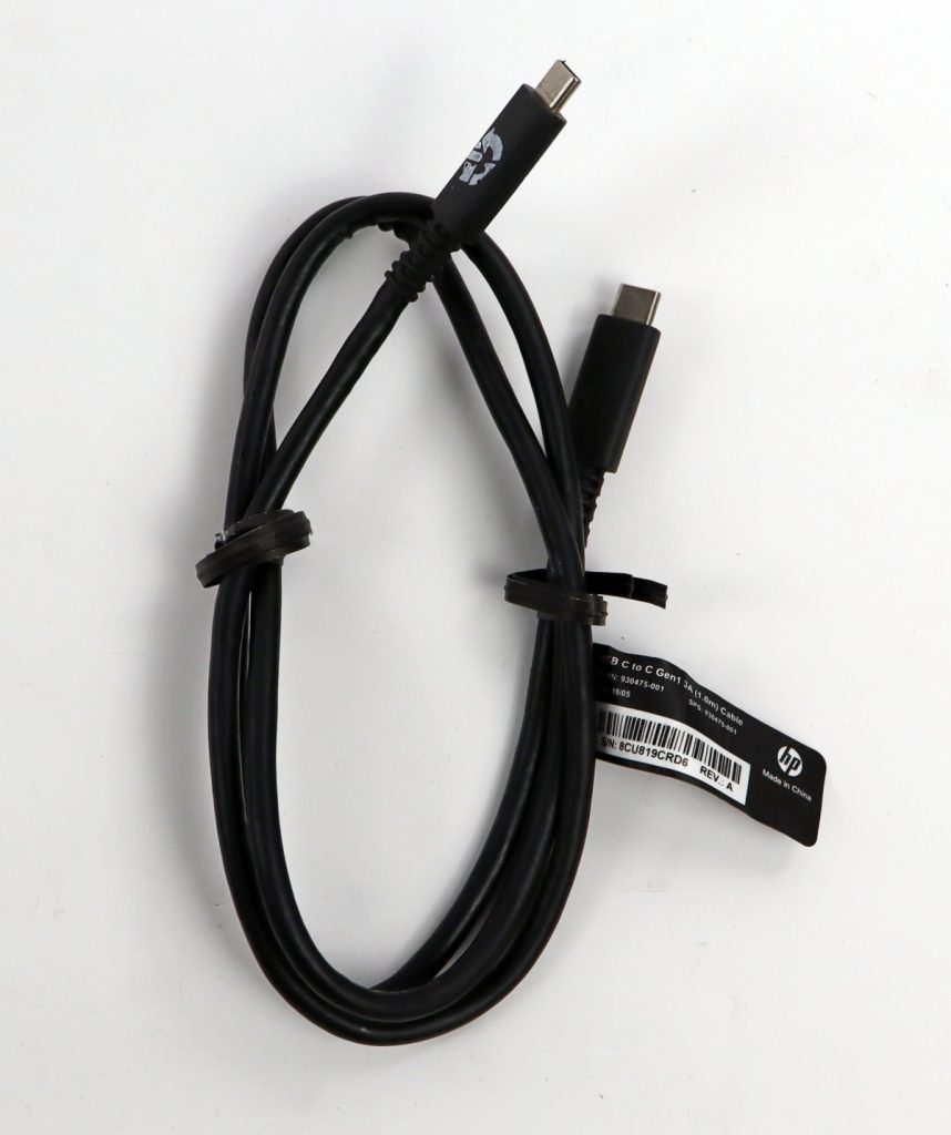 930475-001 HP USB Type-C Gen1 Male to Male Cable HP Elite USB-C Dock G3 / G4