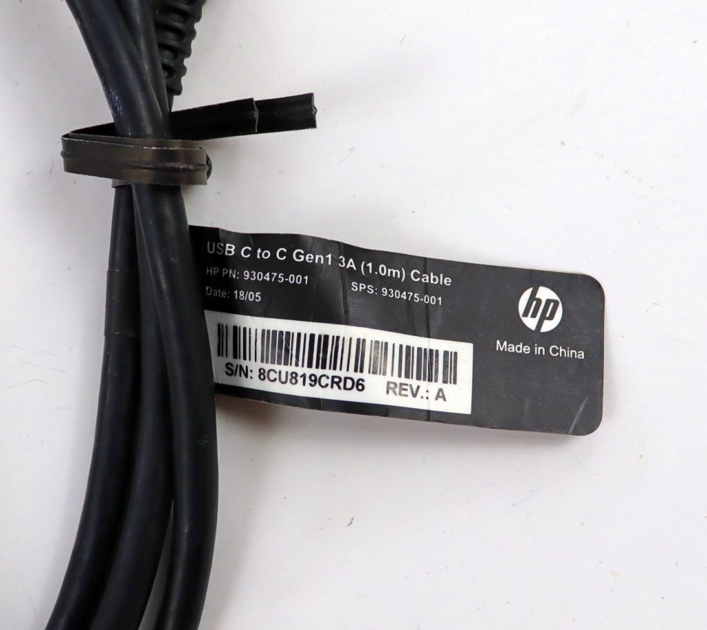 930475-001 HP USB Type-C Gen1 Male to Male Cable HP Elite USB-C Dock G3 / G4 - Image 3