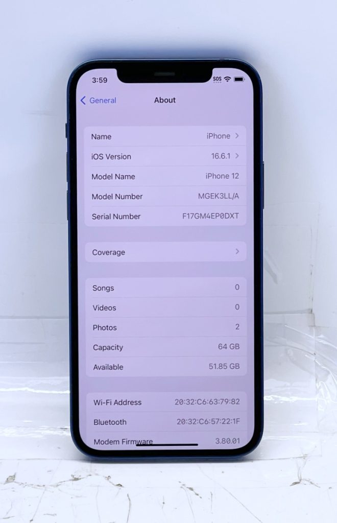 Apple iPhone 12 64GB Blue A2172 MGEK3LL/A Unlocked - Image 3