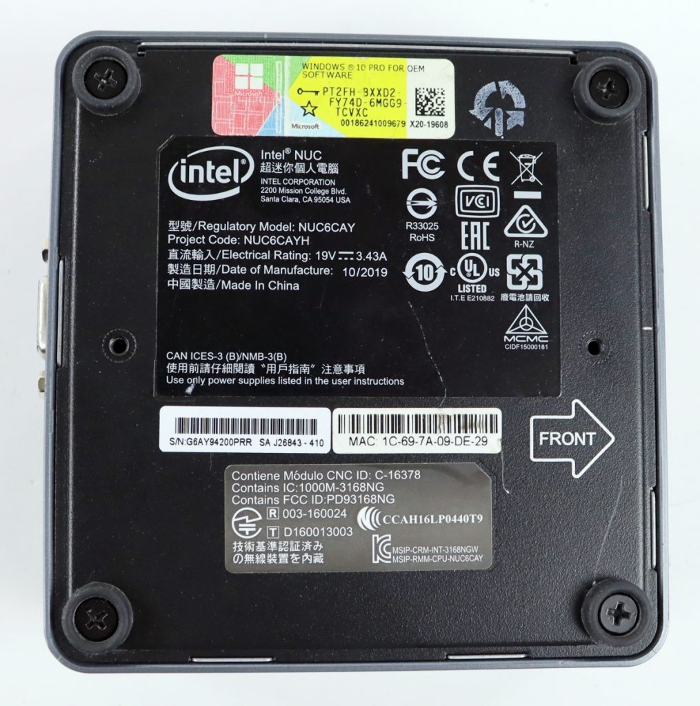 Intel NUC NUC6CAYB Celeron J3455 1.5GHz 4GB DDR4 Mini Computer