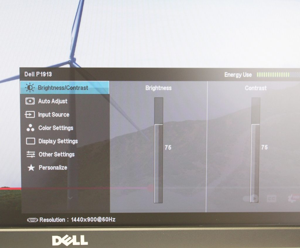 Dell UltraSharp 19" P1913B LCD Monitor with Power cable & VGA cable - Image 3