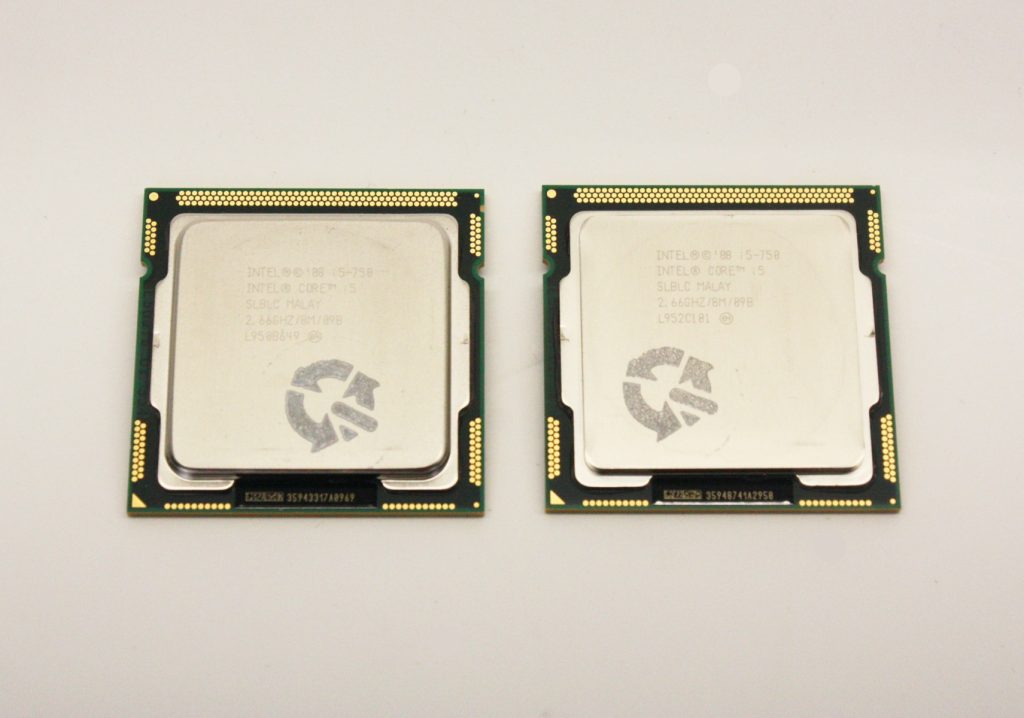Lot of 2 Intel Core i5-750 SLBLC 2.66 GHz Quad-Core LGA 1156 Socket H CPU Processor