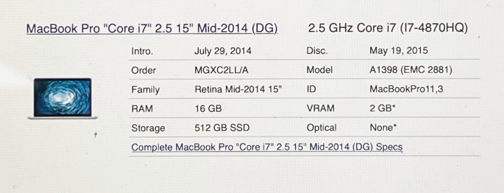 Apple MacBook Pro A1398 15" Mid 2014 Logic Board i7 2.5GHz 16GB MGXC2 820-3787-A - Image 8