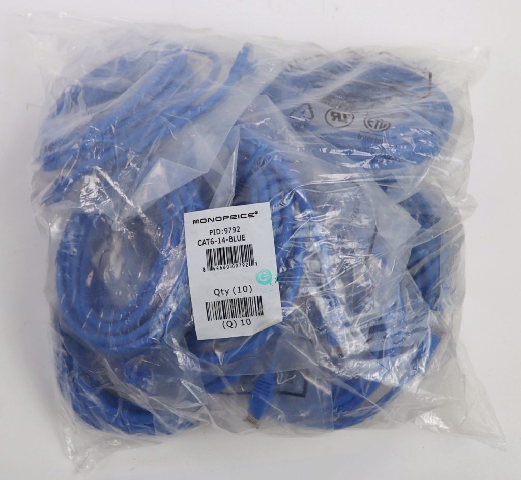 Lot 10 New Monoprice 9792 CAT6-14-BLUE CAT6 Patch Cord UTP 14ft.