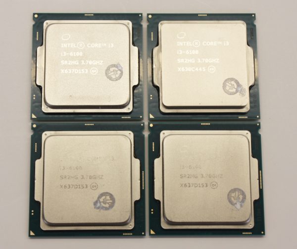 Lot of 4 Intel Core i3-6100 3.70GHz LGA1151 Desktop CPU Processor