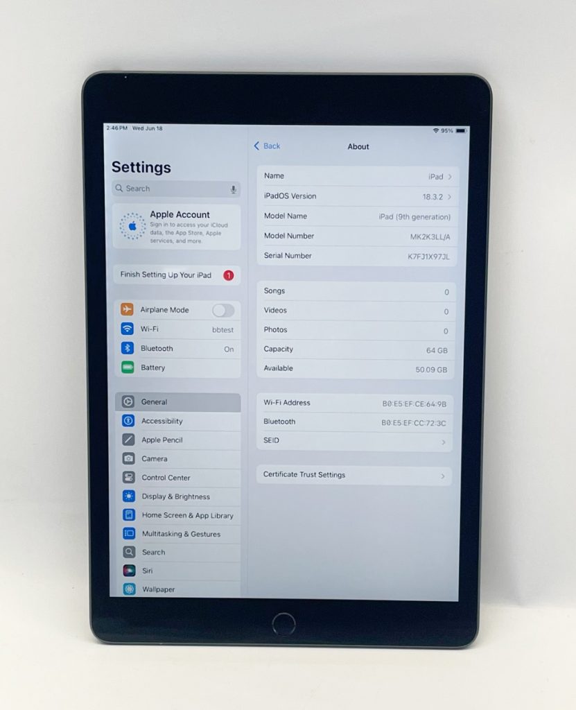 Apple iPad (9th gen) A2602 64GB 10.2" Wi-Fi Tablet Space Gray - Image 3