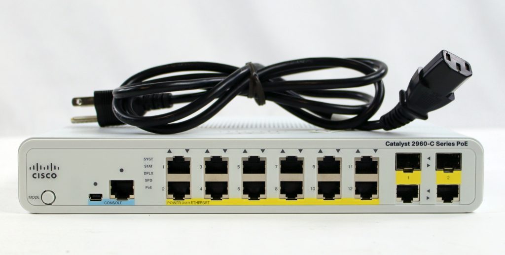 Cisco Catalyst WS-C2960C-12PC-L 12-Port PoE Compact Network Switch