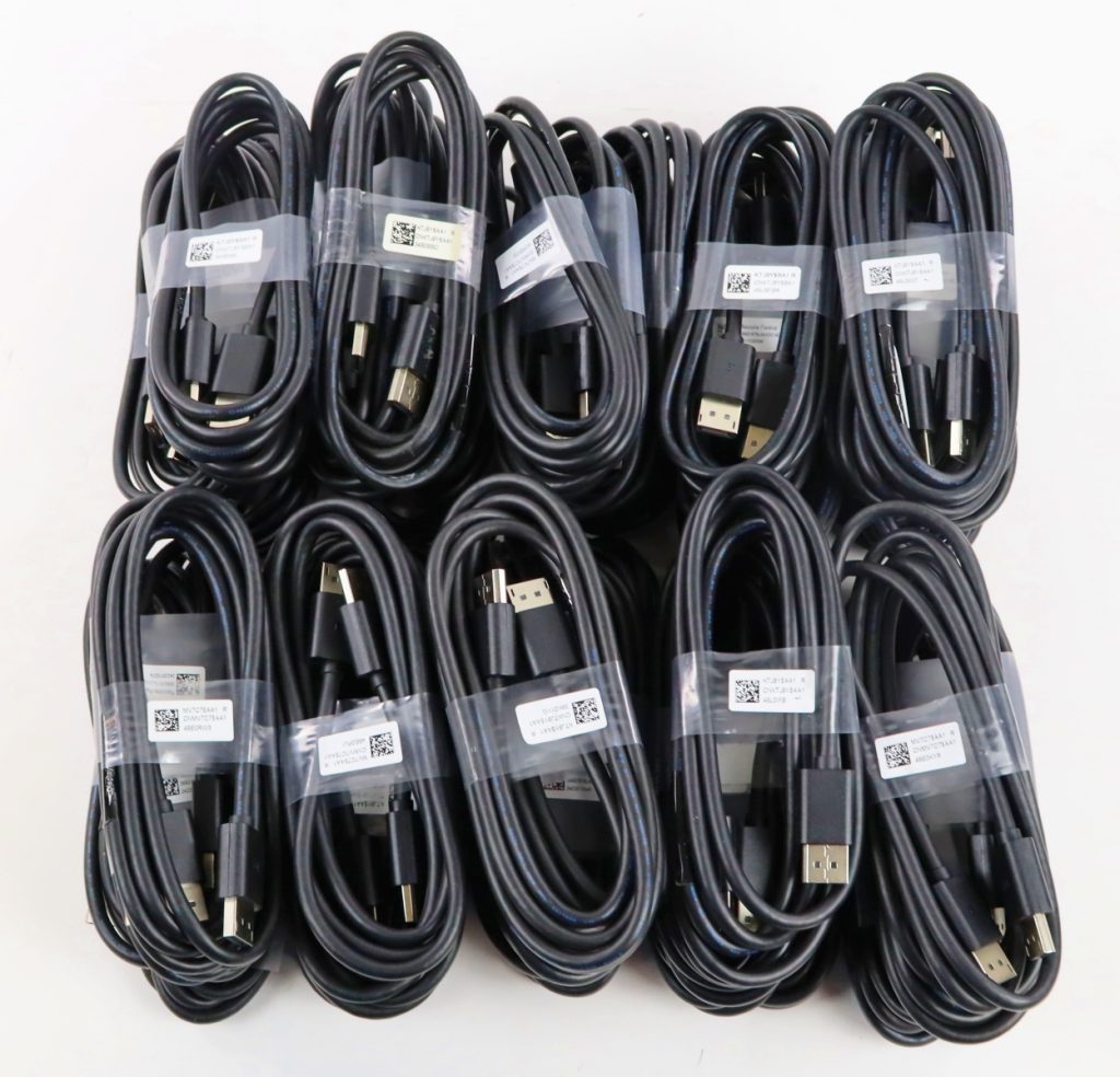 Lot 50 New Dell DisplayPort Male to DisplayPort Male M/M 18" Cable KTJ8Y MV7C7