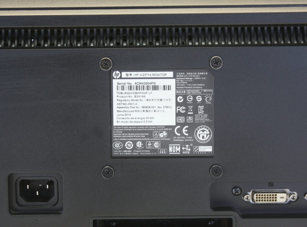 HP W2371d 23” LCD Widescreen Monitor VGA DVI - Image 4
