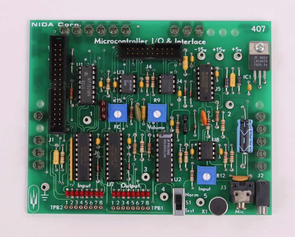 NIDA Microcontroller I/O & Interface 407 PC130-407 Experiment Card