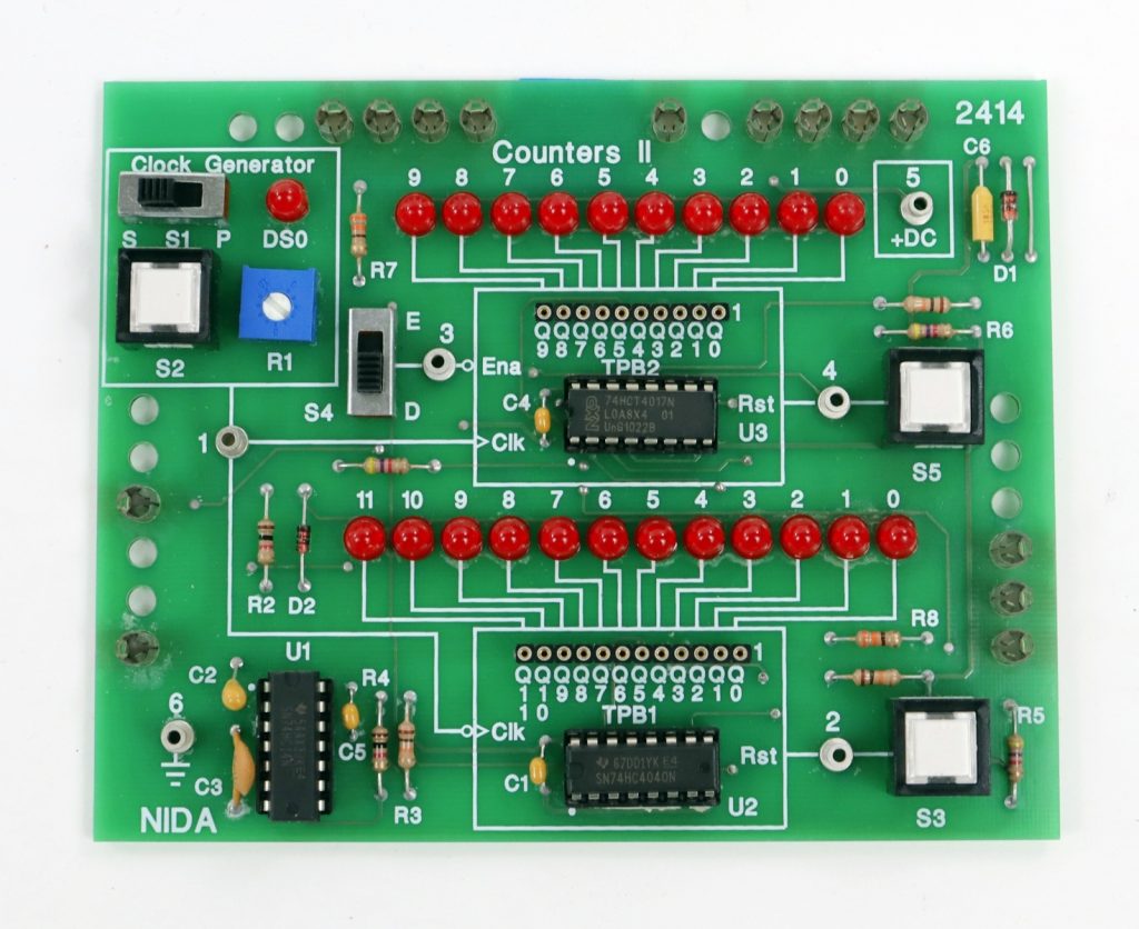 NIDA Counters II 2414 PC3-2414 Experiment Card