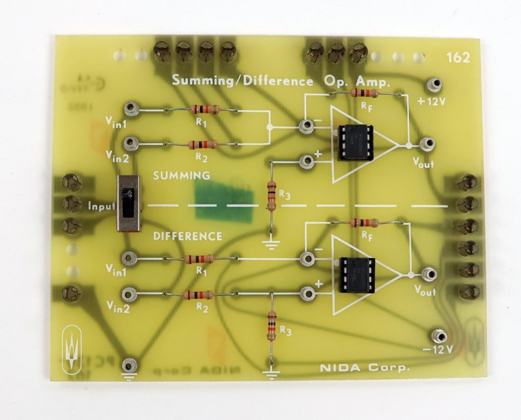 NIDA Summing Difference Op. Amp. 162 PC130-162 Experiment Card